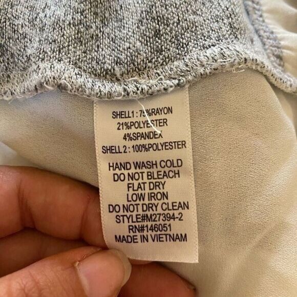 Faith and Joy women's grey pulloer sweater top with slit white back size small - Picture 6 of 8